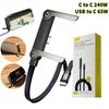 Bracket Data Cable 2-in-1 240W Fast Charging Data Wire Foldable Mobile Phone Holder Type-C To Type-C /USB-A To Type-C