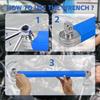 Compact Offset Extension Wrench 4 Adapter for Automotive Hand Tool