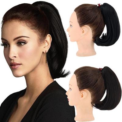 Women Short Ponytail Wig Claw Clip On Natural Ponytail Hair Extensions Synthetic Fiber Hairpiece Party Daily Use