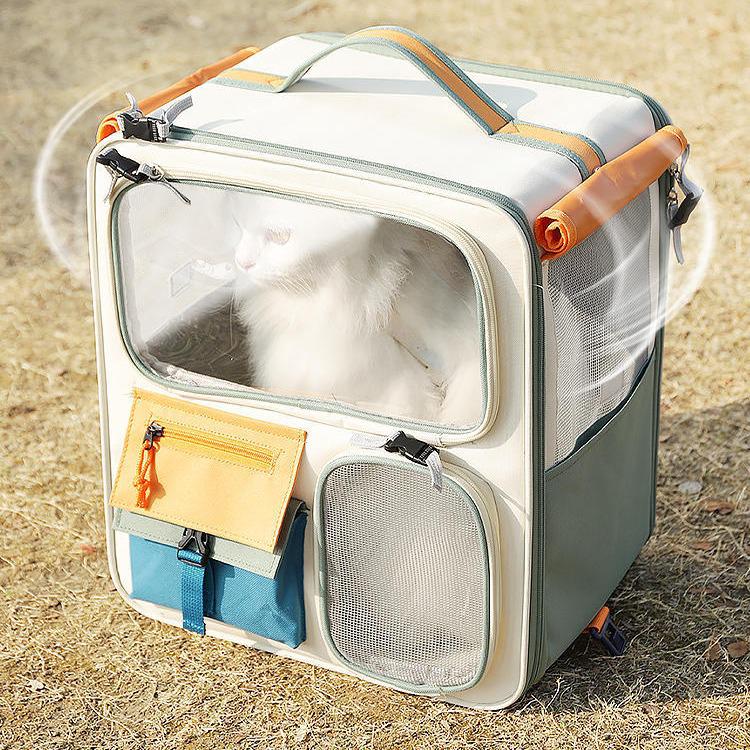 Portable Large-Capacity Cat and Dog Backpack with Warm Seat