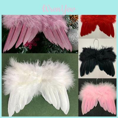 110pcs Angel Feather Wings Vintage Chic Christmas Tree Hanging Decoration Xmas