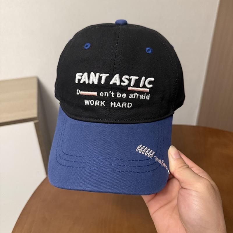 Street heavy industry embroidery letters casual fashion baseball cap multi-color versatile men's and women's soft top temperament cap