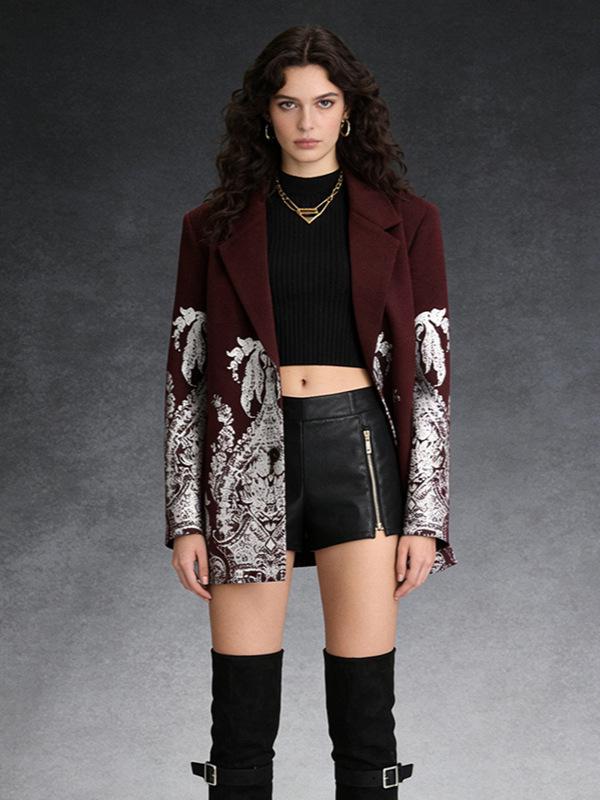 2026 Spring Stylish Printed Women's Suit Jacket - European American Commuting Style