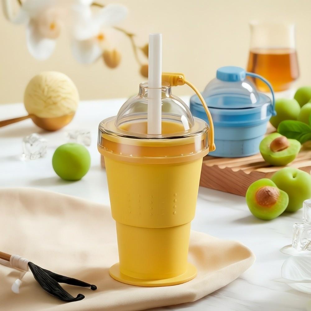 Leak-Proof Foldable Ice Ball Cup 2 In 1 Ice Cube Kettle Ice Maker & Drinking Cup  Summer Outdoor