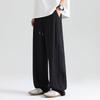 Pants Men's Summer Silk Linen Pants Men's Pants Lyocell Straight Pants Drop Wide Leg Pants Men's Casual Pants
