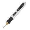 Portable Electric Engraving Tool Cordless Rotary Tool Non Slip Silver USB 4.2V 300mAh Engraving Pen for Metal Glass Wood