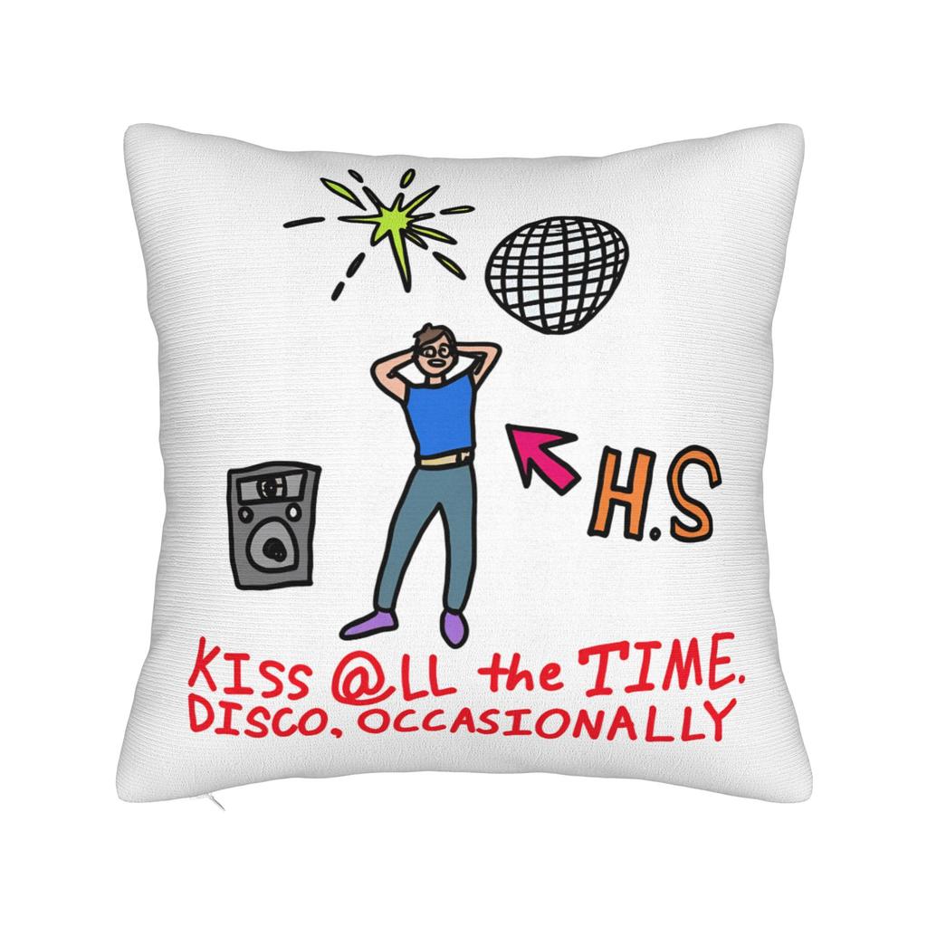Kiss All the Time Pillowcases Harrys Styles New Album Funny Pillow Case For Wedding Party Home Decor Square Pillow Cover