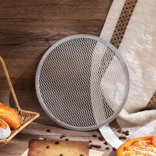 DECHOUS Pizza Screen, Pizza Pan, Pizza Grill, 11-inch Aluminum Mesh Pizza Tray with Holes for Home, Kitchen, and Restaurant Use