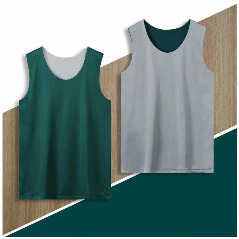 Custom Double-Sided Basketball Jersey: Reversible Sports Vest for Running, Loose Sleeveless Team Uniform with Personalized Printing.