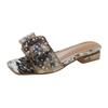 Cool Slippers Women's Summer New Fashion Low-heeled Outer Wear Beach Shoes Temperament One-word Trend