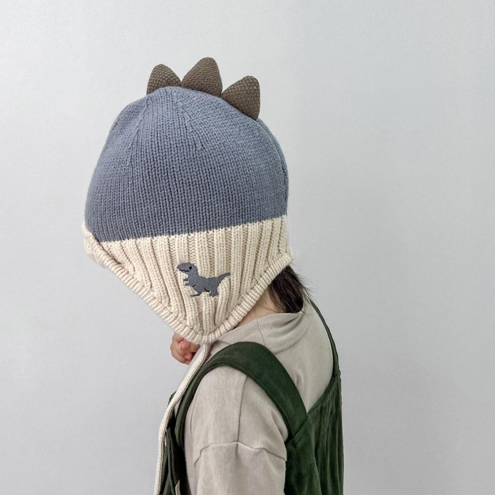 2-6Year Baby Knit Pullover Cap Liner Velvet Children's Hats Warm Ear Protection Hat  Boy Girl