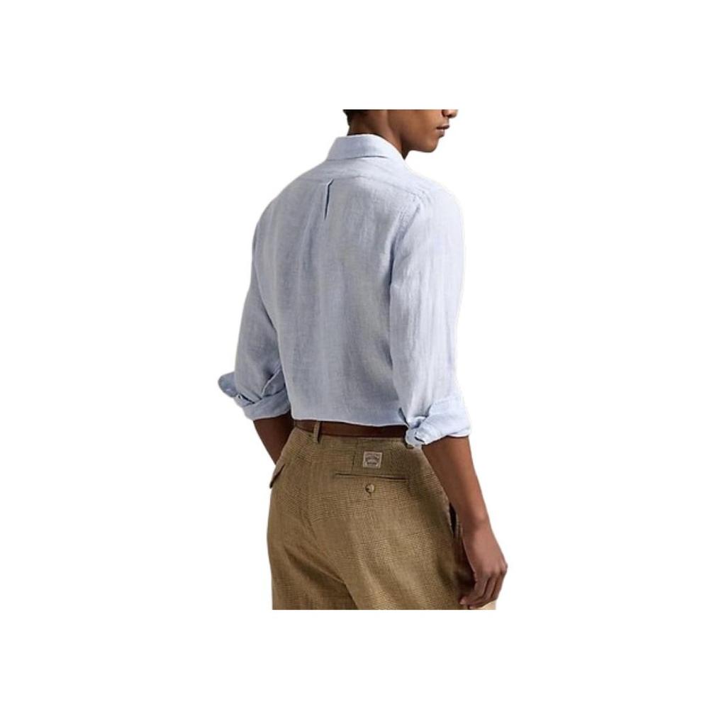 Polo Ralph Lauren Solid Color Single-Breasted Long Sleeve Shirt Men shirts Light-Blue MNPOWOV16824418400