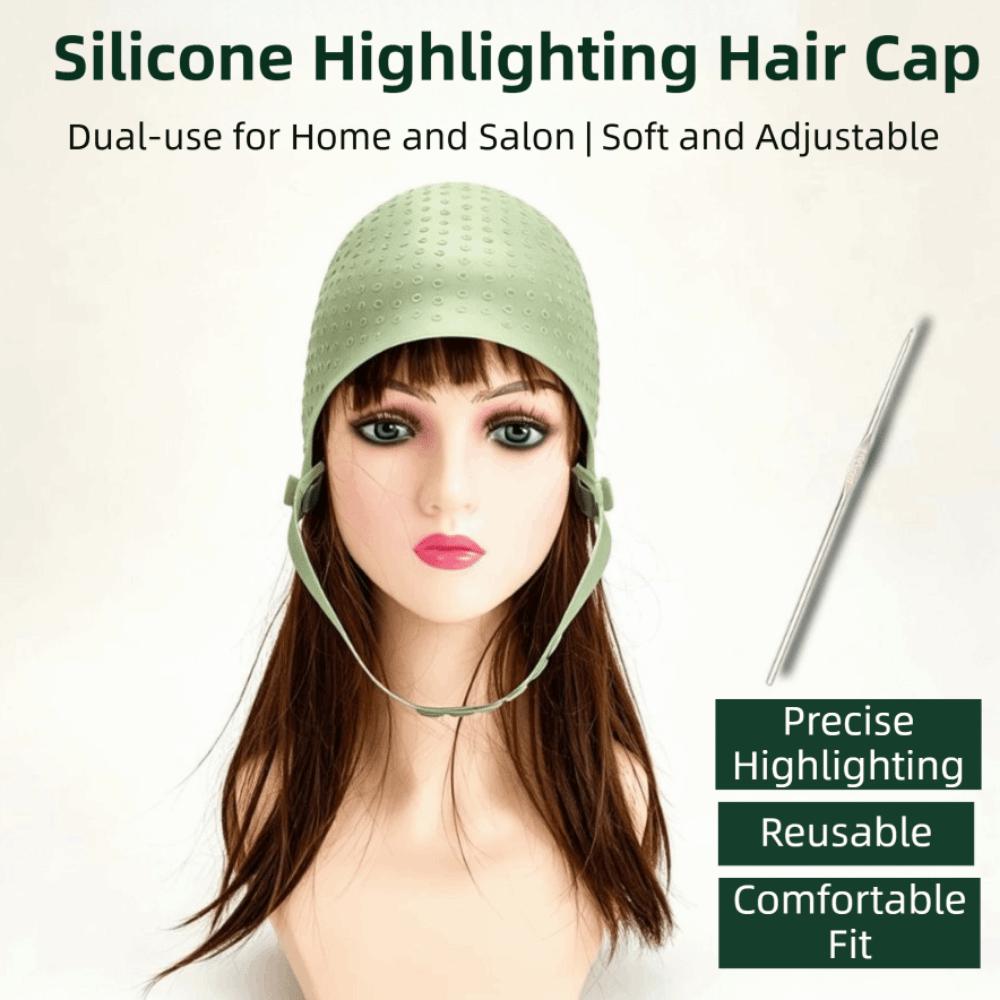 Silicone Adjustable Hair Dye Hat Professional Hair Highlighting Cap Hair Coloring Hat  Barber