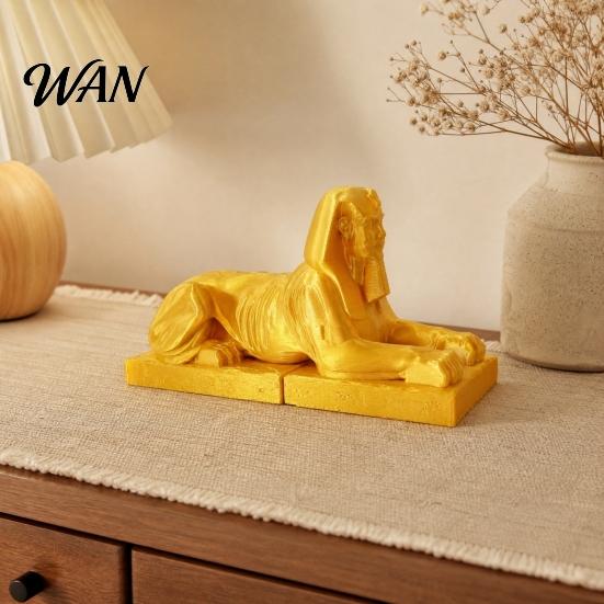 Ancient Egypt Statue Egyptian Sphinx Collectible Figurine, 3D Printed Mini Statue, Office Desk Decoration Vintage Souvenir Ornament for Home