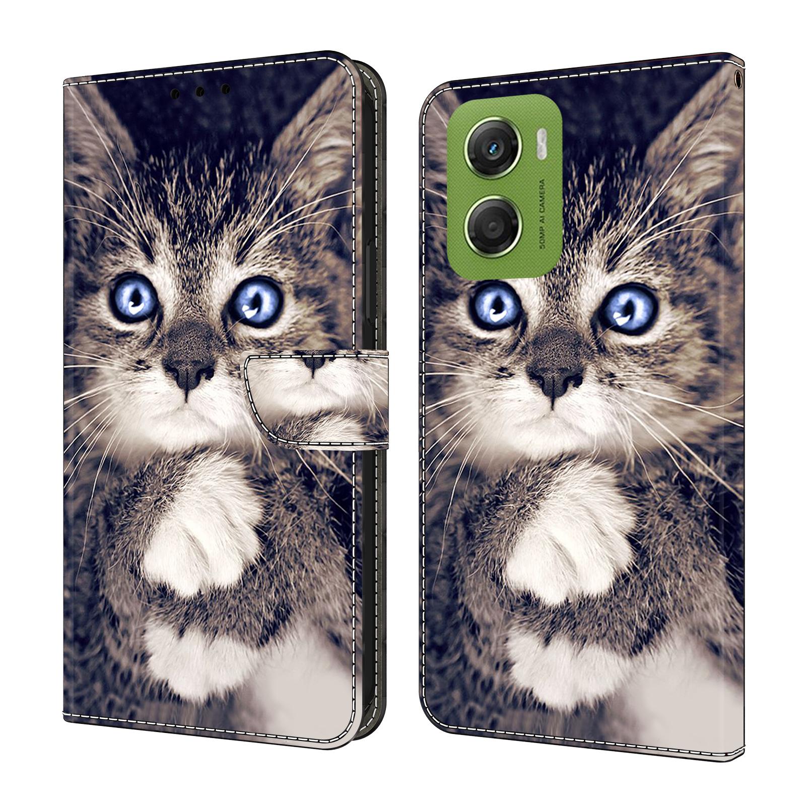 

Шкіряний чохол-гаманець зі стильним принтом та підставкою для Motorola Moto G06 4G, книжка