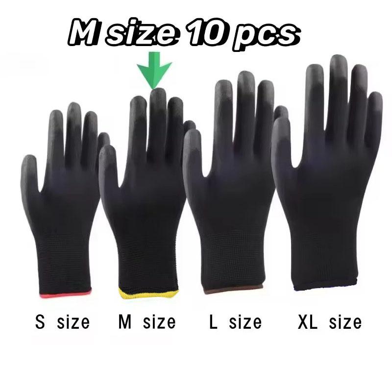 10 Pairs Durable Safety Gloves - Anti-Slip, Wear-Resistant, Esd Protection For Gardening & Woodworking