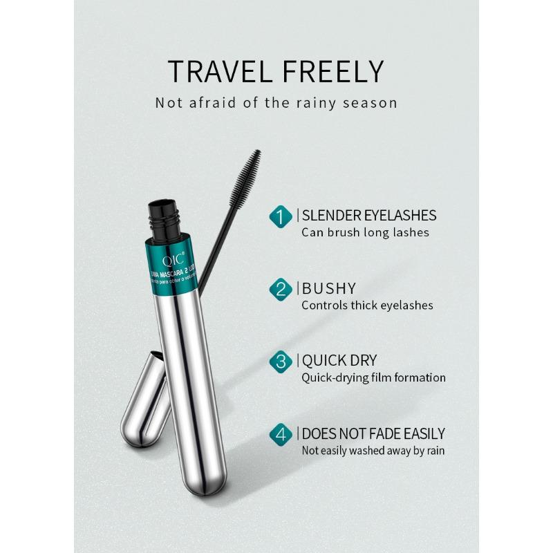 Double effect 4D Mascara waterproof slim curl curl natural thick 2in1 mascara makeup