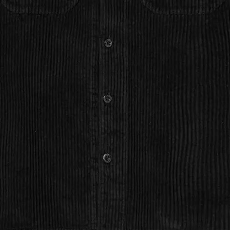 STONE ISLAND Autumn Corduroy Embroidered Pattern Work Jacket Men Jacket Black 731512111-V0029