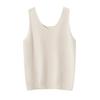 Women's Reversible 100% Cashmere Sleeveless Knit Pullover Vest