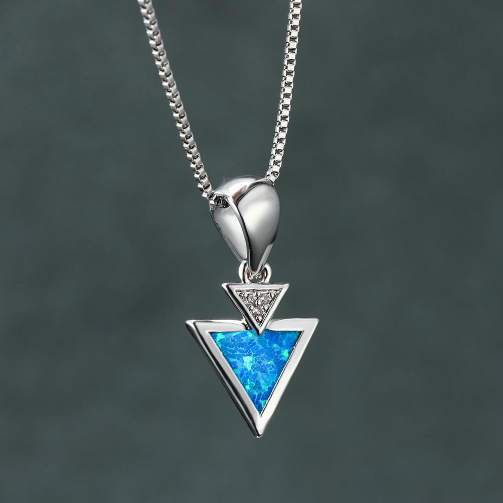 

Модная цепочка на ключицу с подвеской в виде перекрывающегося треугольника для通勤, хип-хоп, трендовые женские аксессуары