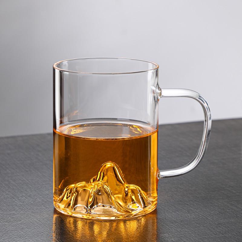 Creative Luxury Glass Mountain-View Cup for Coffee, Green Tea & Beverages