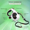 16ft LED Reflective Soft Durable Luxury Solid Nylon Eco-Friendly Heavy Duty Retractable Dog Leash for Large Medium Breeds