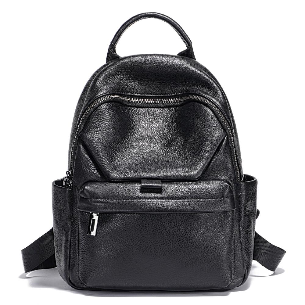 

Рюкзак из мягкой натуральной кожи Zency для женщин, модная женская сумка через плечо 2024 чёрный