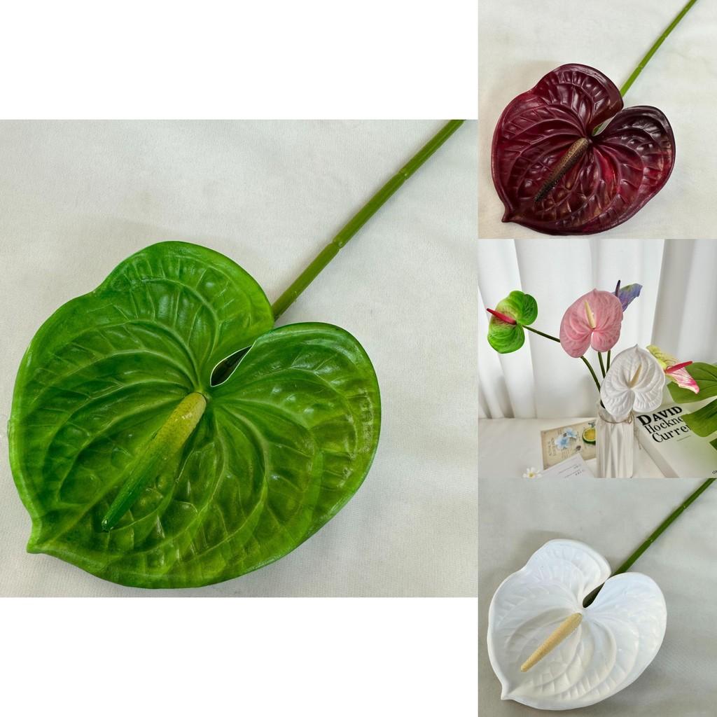 Faux Green And Pink Flower Arrangement For Living Room Wall Art