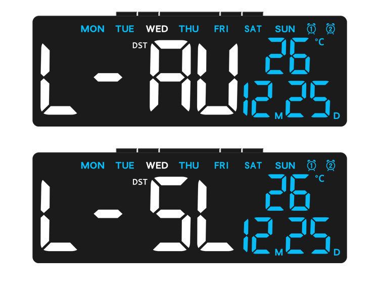 LED Alarm Clock - Multifunctional Desktop Clock with Temperature Display & USB Output, Multiple Alarms, Model 6668
