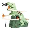Elektrisches Dinosaurier-Bahn-Rutschenspielzeug mit leichter Musik, Cartoon-Dinosaurier, automatische Treppensteig-Achterbahn, Rutschbahn-Spielzeug, Geschenk für Kleinkinder, Jungen und Mädchen