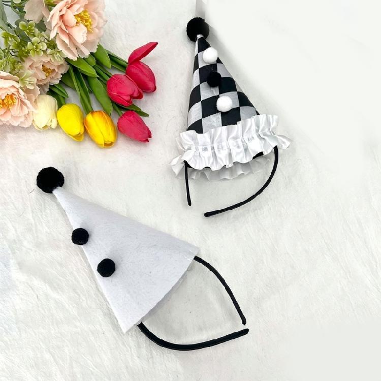 Cheerful Mini Party Clown Hat Headband with Wide Frame for Finishing Party Costumes without a Full-Size Hat Accessory