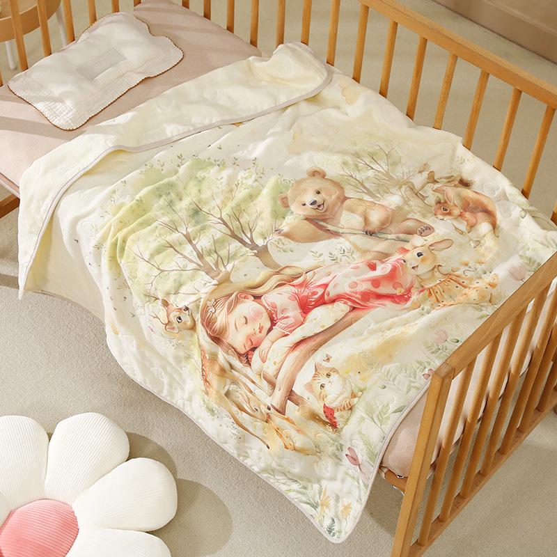 Class A Newborn Bath Towel - Pure Cotton, 6-Layer Gauze, Quick-Dry, Highly Absorbent