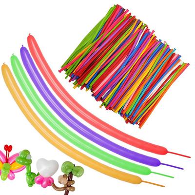 100 Stück langer Ballon, kreativ, verdrehbar, bunt, Ballon-Set, Emulsion, Kinderballon für Party-Show-Dekoration