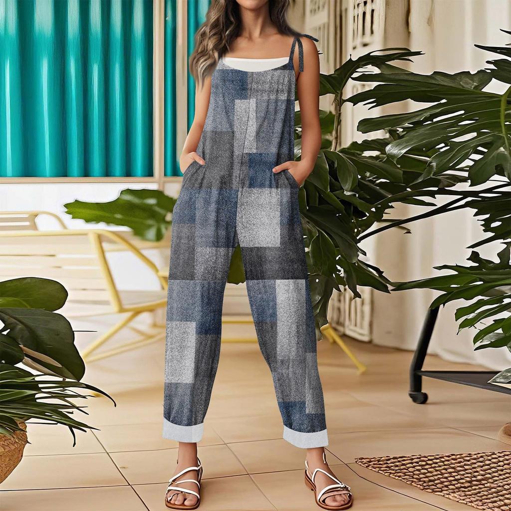 Dámské Módní Ležérní Volné Vánoční Potisk Široké Tepláky