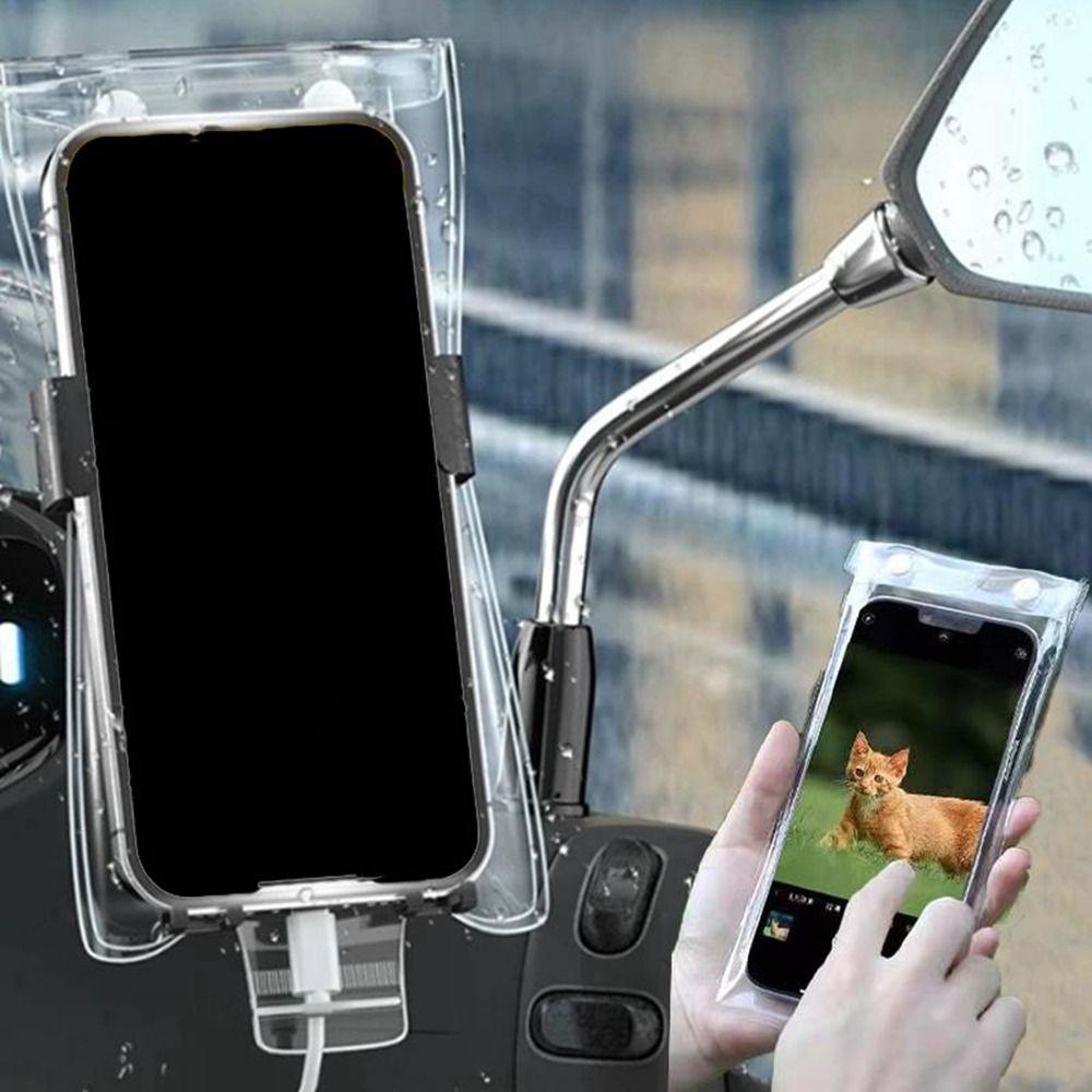 10 STUKS PVC Transparante Telefoonhoes Hoge Gevoeligheid Transparante Mobiele Telefoon Cover Tas Aanraakbaar Waterdicht