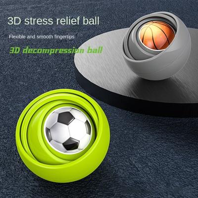 Stress Toy Multi-layer Rotating 3d Decompression Ball for Children Adult Fidget Toys Football Space Training Quiz Game Toys