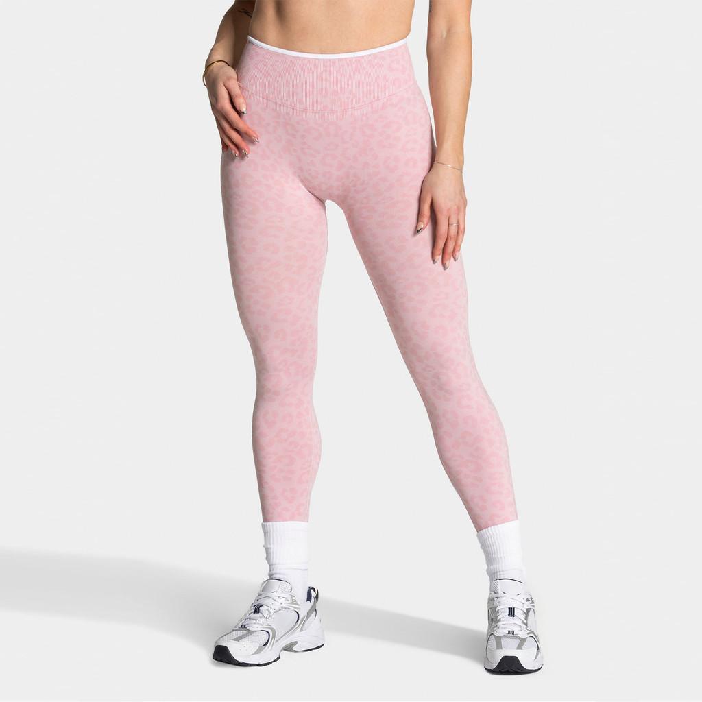 Pantaloni da Yoga Stampa Leopardo da Donna Vita Alta Senza Cuciture Controllo Pancia Leggings Fitness per Corsa e Palestra