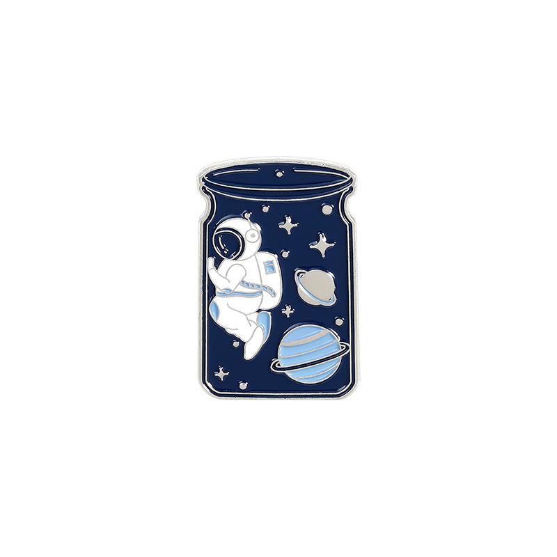 Whale Astronaut Drifting Bottle Metal Design Badges Brooch Enamel Pins Label Bag Backpack Jewelry Boy Girl Gift