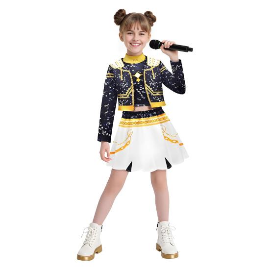 Kids Halloween Demon Hunters Performance Costume Cosplay Outfits for Dance Stage Role Play Soft Comfortable Vibrant Stage Wear for Christmas Birthday