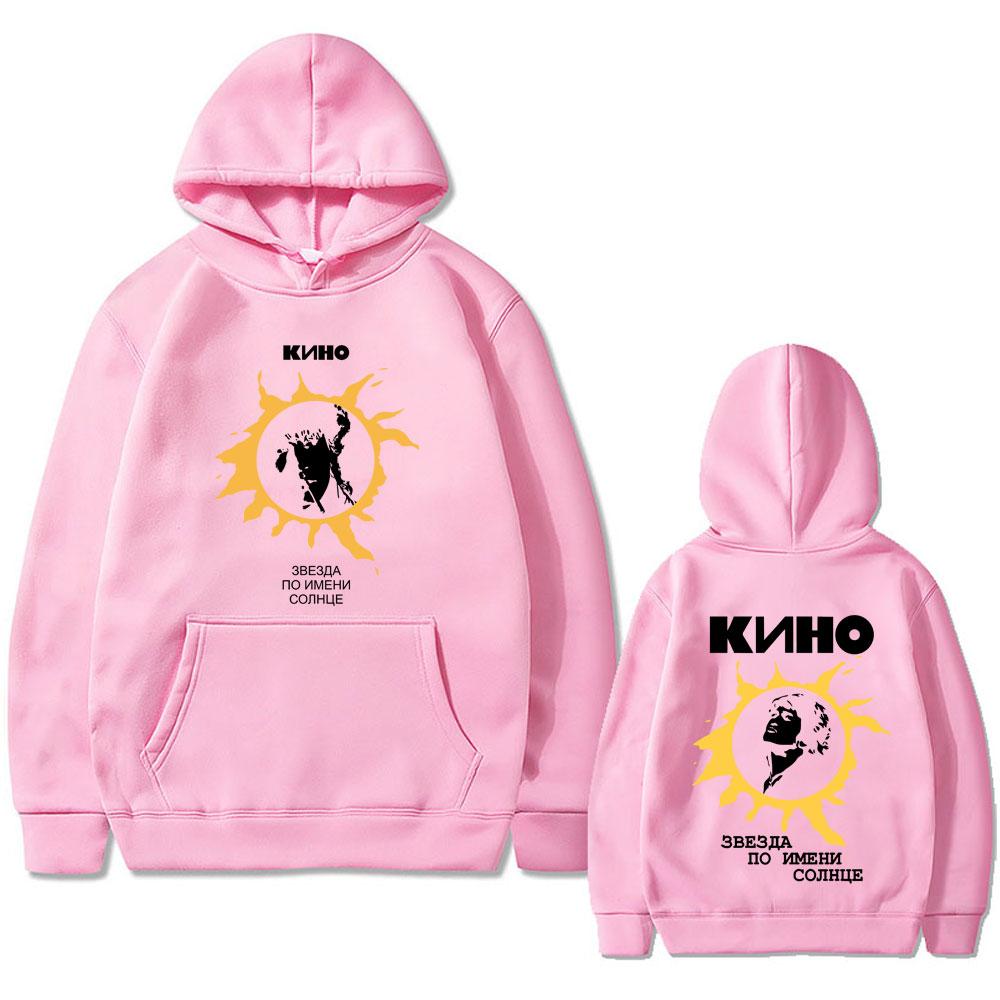 Cool Legendary Russia Rock Band Viktor Tsoi Kino A Star Named Sun Double Sided Print Hoodie Men Women