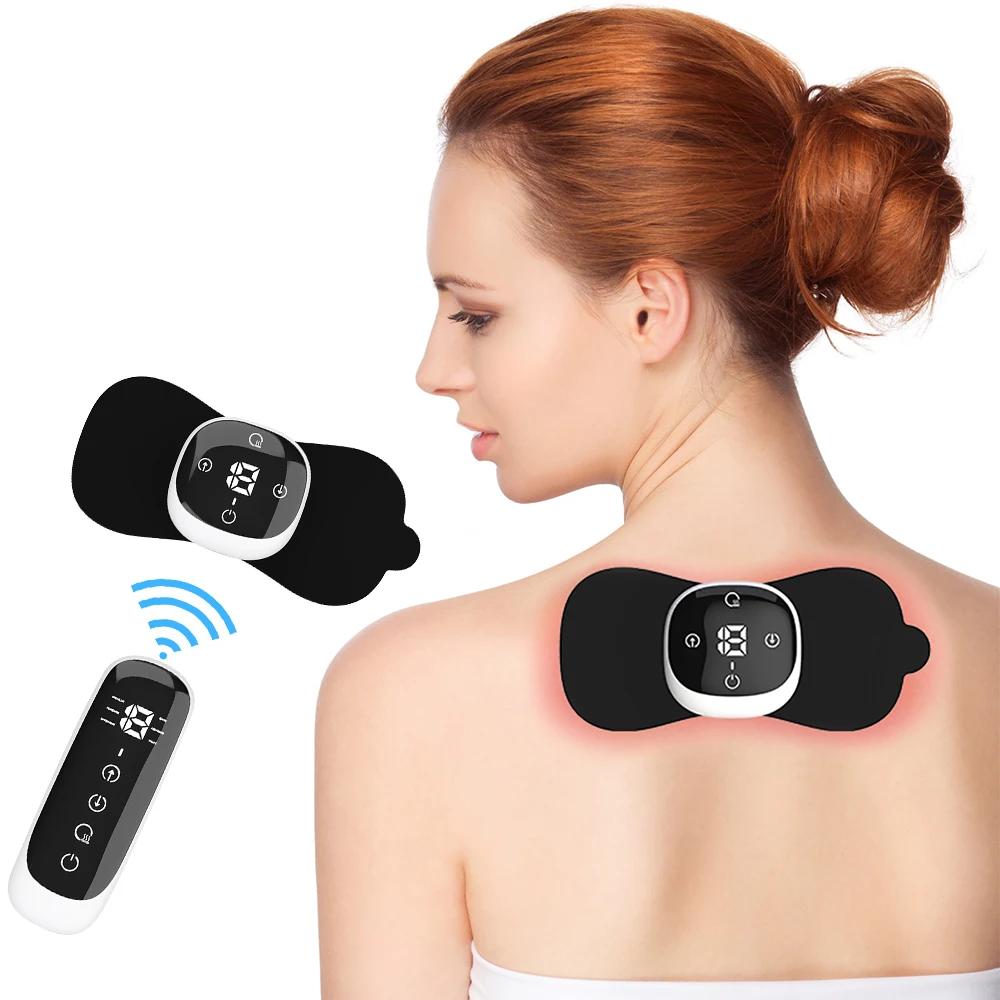 6 Modes EMS Neck Massager Mini Electric Neck Massage Cervical Back Vertebra Massage Patch Relieve Relax Muscle Fatigue Tools