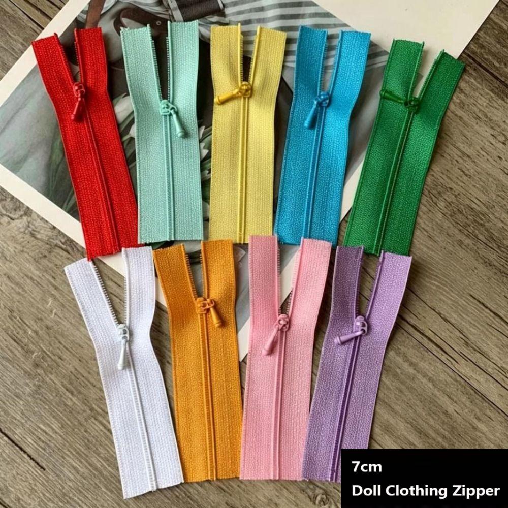 5pcs/set Multicolors DIY Handmade Sewing Zipper Mini DIY Doll Clothes Accessory
