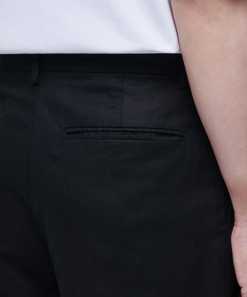 MUSINSA STANDARD Cotton Linen Two-Tuck Wide Pants [Black]