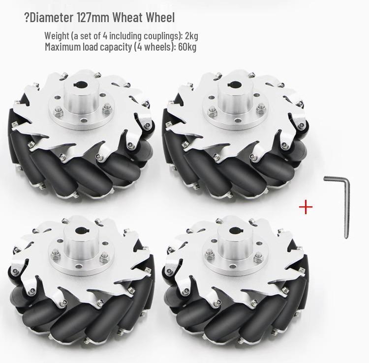 High-Quality 60mm Mecanum Wheel Set with Tight-Action Fixed Couplings - Ideal for DIY and Educational Projects
