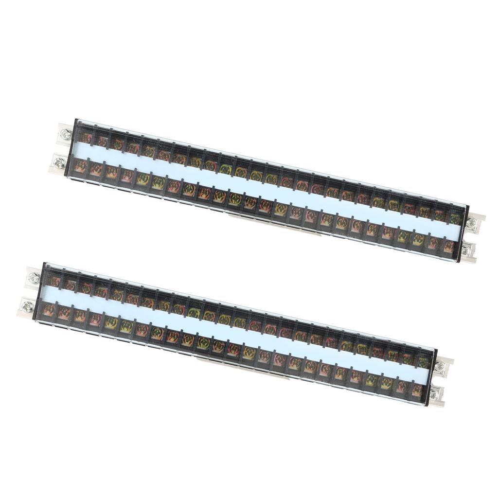 2PCS 660V 15A Wire Barrier Block Rail Type Wiring Terminal Bar Universal for Distribution System