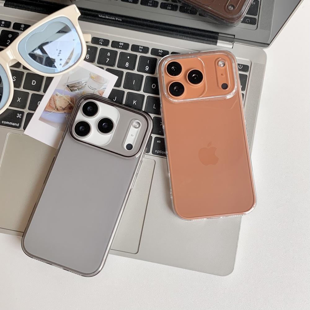 Ultra Thin Crystal Transparent Case For iPhone 17 Air 16 15 14 13 12 Pro Max Plus 17Pro Simple Plain Color Hard PC Armor Cover