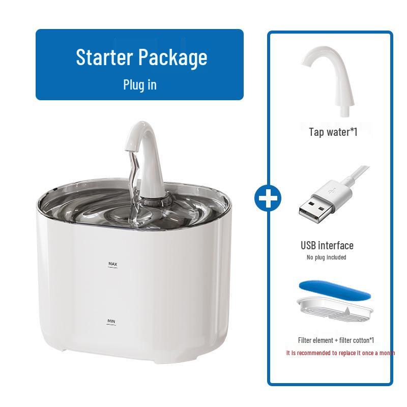 Smart Sensor Cat & Dog Water Fountain with Automatic Circulation & Filtration