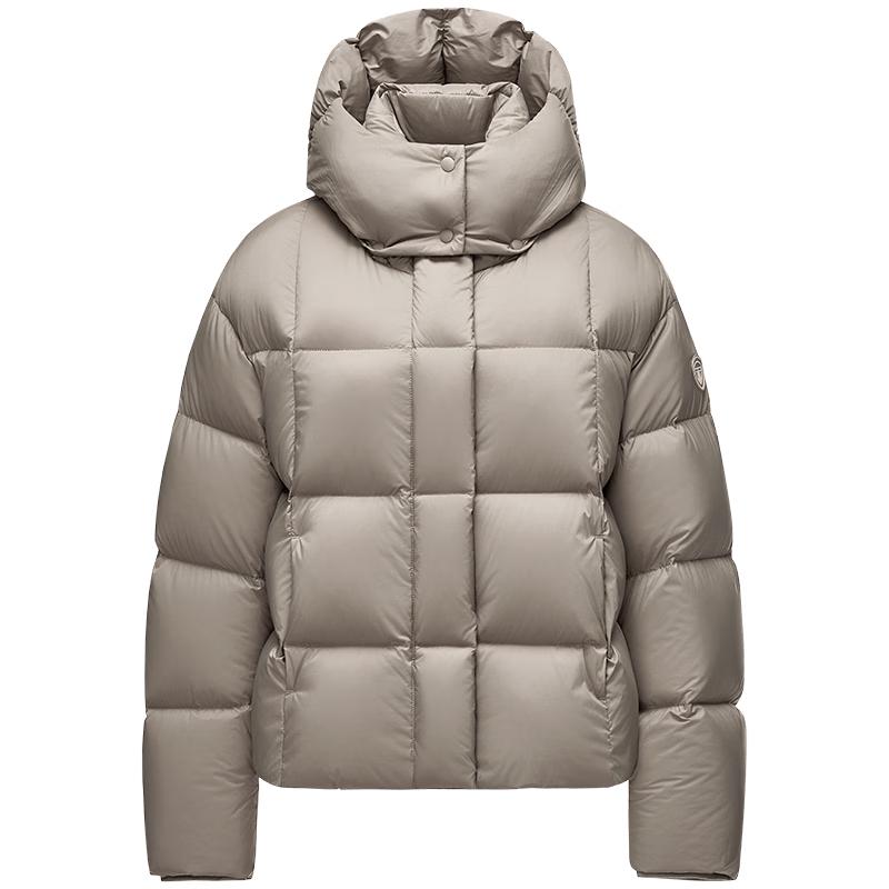 Tanbor Women's Puffy Short Down Jacket with Detachable Hood