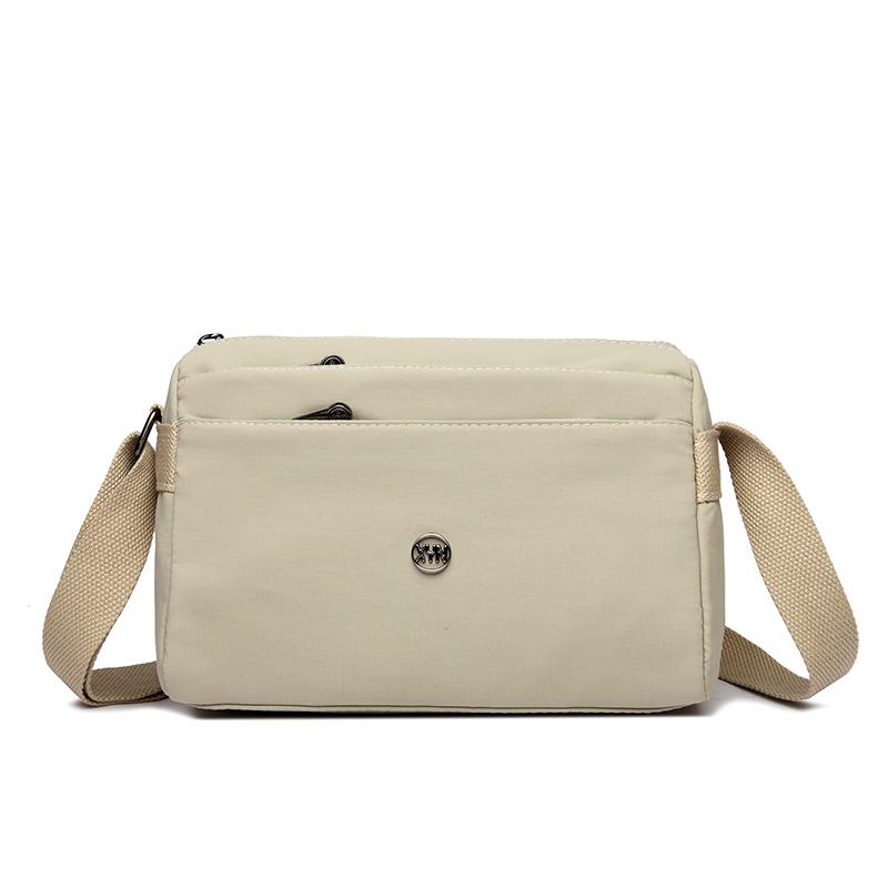 Crossbody Bag Women's Shoulder Small Bag Lightweight Horizontal Multi-Layer Pocket Nylon Bag Mother Bag