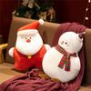 Festivo Natale Babbo Natale Pupazzo di Neve Cuscino Schienale Super Morbido Cotone PP Cuscino da Abbraccio Soggiorno Camera da Letto Decorazione